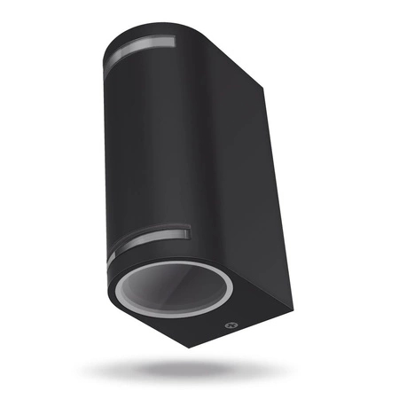 Kinkiet Ogrodowy Lampa Elewacyjna Zewnętrzna LED 2x GU10 IP54 Czarna JUSTIN Videx