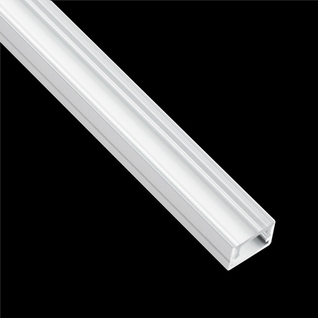 Profil Aluminiowy Anodowany do LED KM33 Srebrny Natynkowy 1m + Przesłona przeźroczysta + Zaślepki