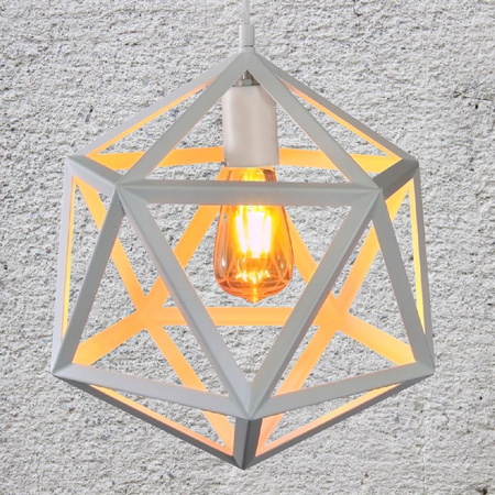 Lampa Wisząca Sufitowa Geomteryczna IL MIO DENMARK 1xE27 Biała - GOLDLUX (Polux)