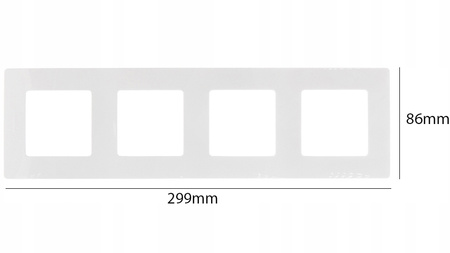 Ramka Poczwórna 4-krotna do Włączników Światła Gniazdek Biała LEGRAND NILOE