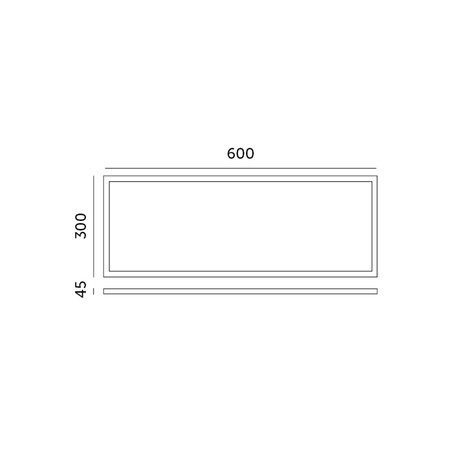 Ramka Natynkowa 45mm do Panelu LED 30x60cm Klik Biała Kobi