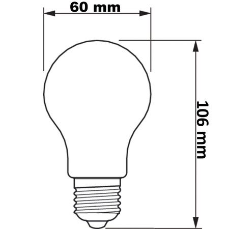 Zestaw 6x Żarówka LED E27 A60 7W = 60W 806lm 2700K Ciepła Filament PHILIPS