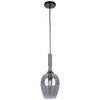 Lampa wisząca TANGO 1xE14 Opływowy Klosz Przydymiony Milagro ML6165 Metal + Szkło
