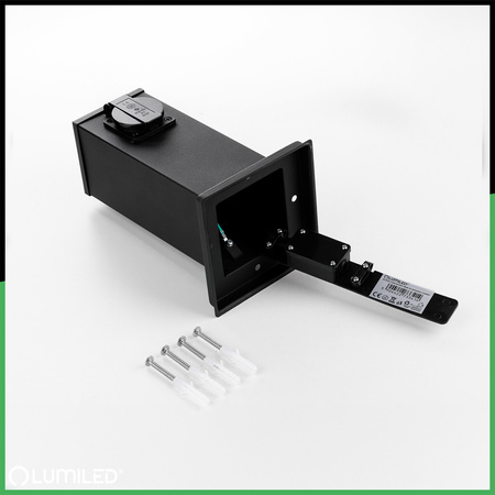 Słupek Ogrodowy IBERI Zewnętrzny Stojący 230V 22cm 2x Gniazdo Sieciowe LUMILED