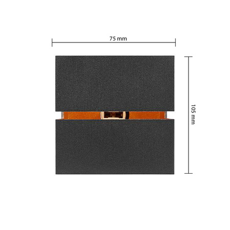 Kinkiet Ścienny Lampa Natynkowa G9 Czarny Złoty Costa Masterled