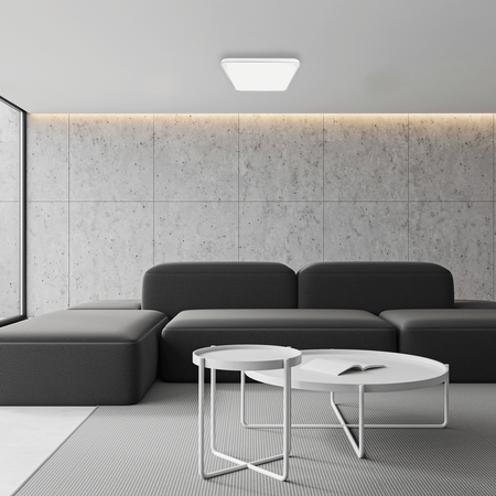 Plafon LED Lampa Sufitowa Natynkowa Biały kwadratowy FABIO 23W 37 cm 4000K Milagro