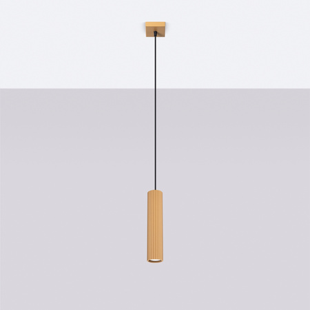 Lampa Wisząca Sufitowa Zwis Tuba Spot 1x GU10 Złota Karbon Deep Space SL.1554 Sollux