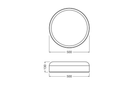 Plafon LED Lampa Sufitowa Natynkowa 28W 1150lm 3000K Ciepła Brązowy 50cm Decor Ledvance