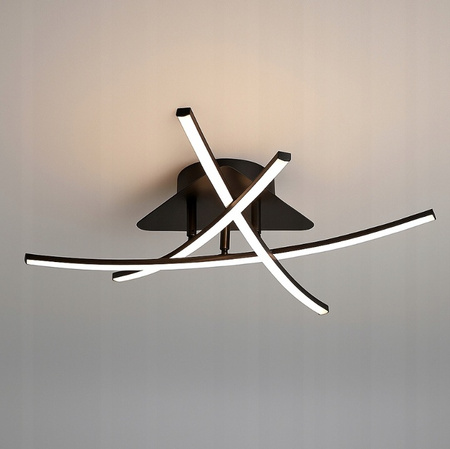 Lampa sufitowa geometryczna PLAFON LED żyrandol MODENA LORIA 29W 4000K czarny