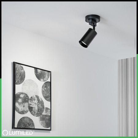 ZESTAW LUMILED SZYNA HUMA CZARNY + REFLEKTOR SZYNOWY SAGI CZARNY