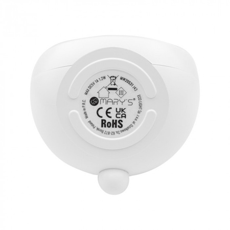 Zegar Elektroniczny dla Dzieci BUDZIK Biały USB Akumulatorowy 1200mAh ZAJĄCZEK MARY'S