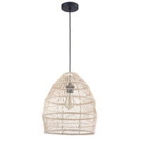 Lampa Sufitowa Wisząca Zwis E27 Beżowy Czarna Sakura Sanico Goldlux