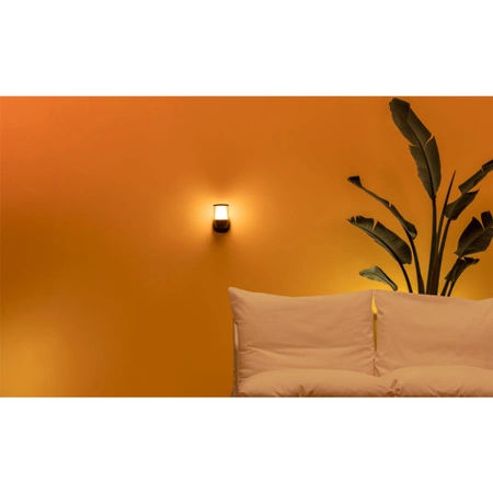 Kinkiet Ogrodowy LED Lampa Zewnętrzna 8.5W 650lm 2700-5000K RGB + TW Czarna Okrągła Inteligentna SMART WiFi Bluetooth Aplikacja ELPAS WiZ
