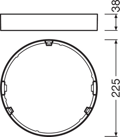 Ramka do montażu powierzchniowego Opraw DOWNLIGHT Slim DN210 LEDVANCE