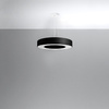 Lampa Sufitowa Wisząca Zwis 5x E27 Żyrandol Okrągła Czarna Minimalistyczna Saturno Sollux