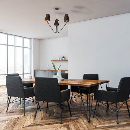 Żyrandol lampa wisząca czarna MiLAGRO VICTORIA BLACK 3x E27