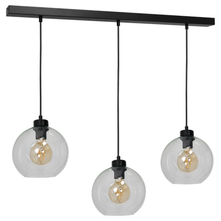 Lampa wisząca SOFIA 3xE27 MLP6579 Transparentny Klosz Kula Milagro Metal + Szkło
