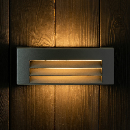 Kinkiet Ogrodowy Elewacyjny Lampa Zewnętrzna E27 Ciemnoszara IP54