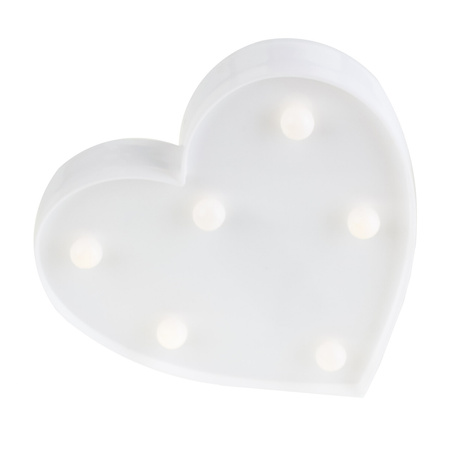 Lampka nocna Serce dekoracyjne na baterie 2x AA 1,5V 6x LED MILAGRO EKD3720