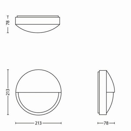 Kinkiet Ogrodowy Lampa Elewacyjna Zewnętrzna LED 5.5W 600lm 2700K IP44 Antracyt Capricorn Philips