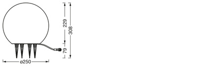 Lampa Ogrodowa LED Wbijana Kula 2W 180lm 3000K IP44 Biały Endura Ledvance