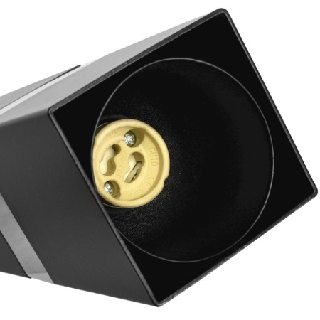 Lampa wisząca Tuba Zwis VIDAR Czarny + srebrny 3x GU10 Milagro Metal Styl nowoczesny