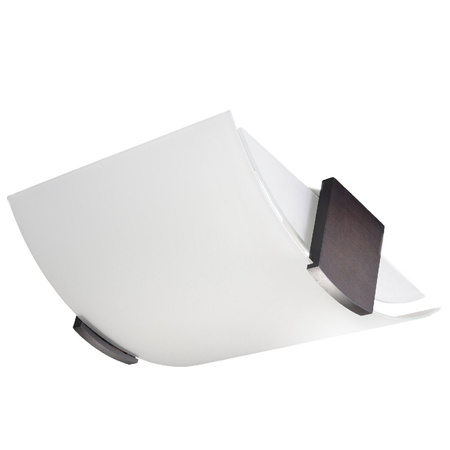 Lampa Sufitowa Kinkiet 2x E27 Prostokątna Brązowa Biała Nowoczesna Emilio Sollux