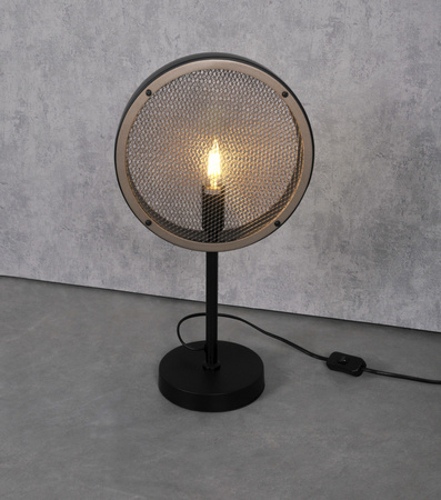 LAMPKA Stołowa ARETE E14 Czarno-złota GOLDLUX (Polux)