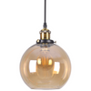 Lampa wisząca sufitowa IRWIN KULA z bursztynowym kloszem 1x E27 GOLDLUX (Polux)