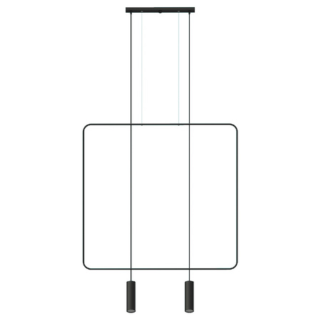 Lampa Sufitowa LED Wisząca RANA 2xGU10 Czarna SOLLUX