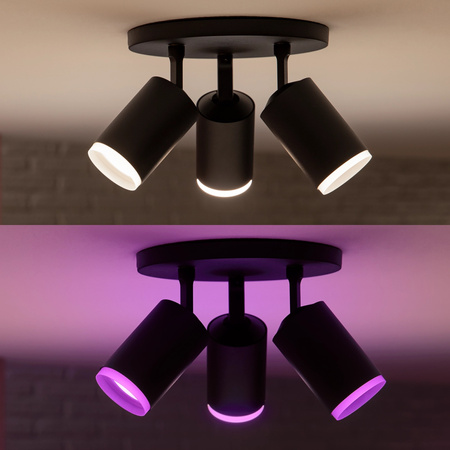 Lampa Sufitowa LED Reflektor 12.6W 1200lm IP20 White and Color Ambiance RGB + TW Biała Inteligentna SMART Zigbee Bluetooth Fugato Philips HUE