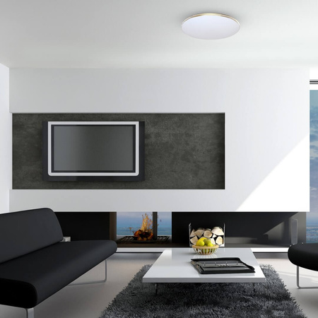 Plafon LED Lampa Sufitowa Natynkowa 72W 4320lm CCT 55cm SIENA GOLD Milagro + pilot