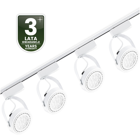 Zestaw Szyna Oświetleniowa Szynoprzewód 2m + 4x Reflektor Szynowy GU10 AR111 VICTUS BIAŁY