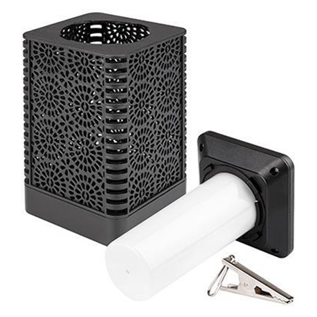 Lampion Ogrodowa LED Solarna Dekoracyjna Płomień Kwadrat 17cm