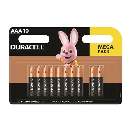 Baterie Alkaliczne Duracell Basic AAA LR03 Blister 10szt