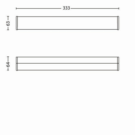 Lampa nad Lustro LED Lampa Ścienna 5W 400lm 2700K Chrom Fit Philips