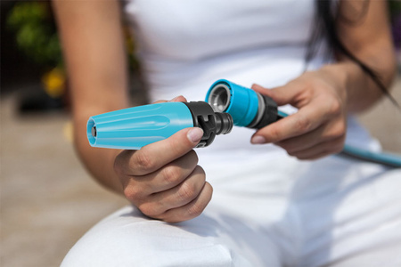 Zestaw Wąż Ogrodowy do Wody 1/2" 20m, Zraszacz Prosty, Przyłącze z Gwintem, Szybkozłącze Stop, Szybkozłącze Przelot 1/2" CELLFAST