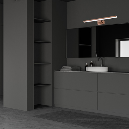 Lampa Ścienna Kinkiet SHINE Różowe Złoto 60cm 13,8W LED Milagro