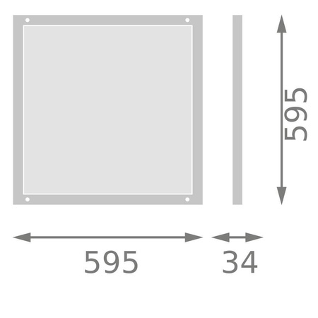 Panel LED Oprawa Lampa Sufitowa 35W 4200lm 4000K Neutralna Natynkowa Biały 60x60cm Integrated Ledvance