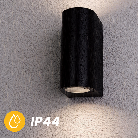 Kinkiet Ogrodowy Elewacyjny Lampa Zewnętrzna 2xGU10 ALLIUM Czarna LUMILED