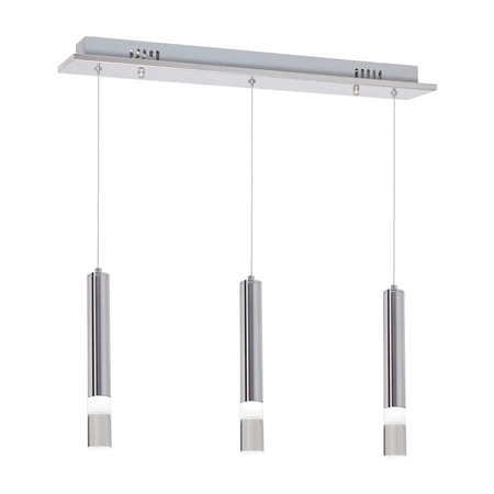 Lampa wisząca LED Tuba Zwis Chrom ICE 15W 4000K IP20 Metal i akryl Milagro