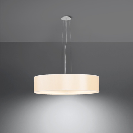 Lampa Sufitowa Wisząca Zwis 5x E27 Żyrandol Geometryczna Biała Minimalistyczna Skala Sollux