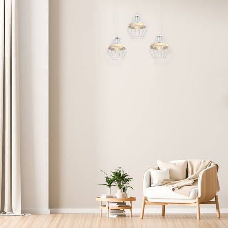 Lampa Wisząca Sufitowa CLIFF Biała 3xE27 Milagro