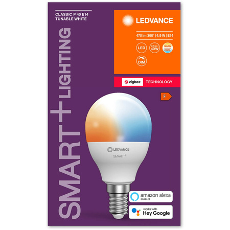 Żarówka LED E14 4.9W = 40W 470lm CCT Ściemnialna SMART+ WiFi Mini Bulb Ledvance