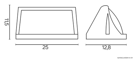 Lampa Ogrodowa Zewnętrzna Elewacyjna KINKIET LED Nelly TO2008 BL E27 Su-Ma