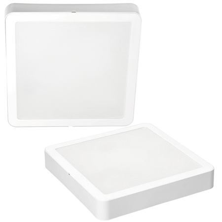 Plafon LED Sufitowy Natynkowy 24W 2400lm 4000K Neutralny 120° Biały IP40 IK03 Sigaro Kobi