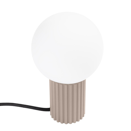Lampa Biurkowa Stołowa G9 Okrągła Beżowa Nowoczesna Matowa Halo Sollux