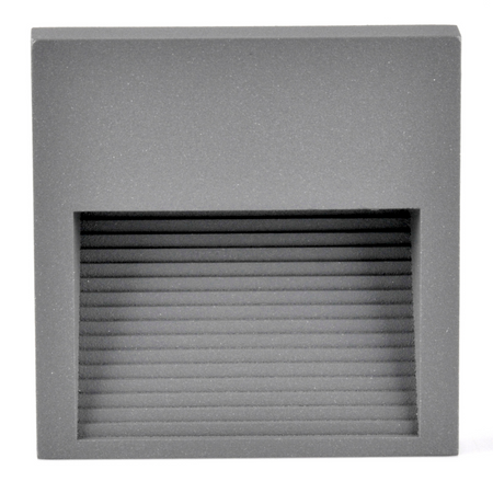 Lampa oprawa schodowa natynkowa LED ogrodowa 3W 60lm IP44 4000K szara kwadrat Q9 GOLDLUX (Polux)