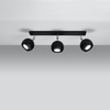 Lampa Sufitowa Oprawa Natynkowa Reflektor 3x GU10 Ruchoma Minimalistyczna Kulista Czarna Nowoczesna Oculare Sollux