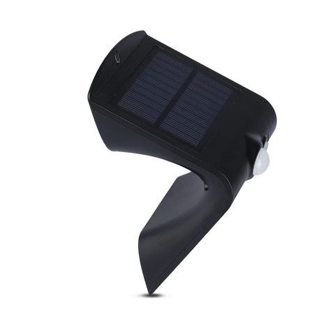 Lampa LED 1.5W Solarna Ścienna 4000K Z czujnikiem ruchu Czarny VT-767-7 V-TAC